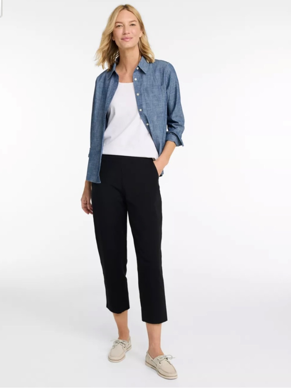 LL Bean Perfect Fit Pants, Straight-Leg Crop
